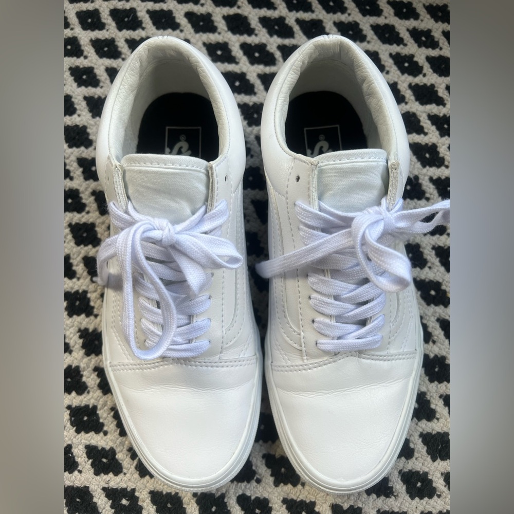 Vans Old Skool Shoe True White Size 8.5 women - Picture 9 of 12